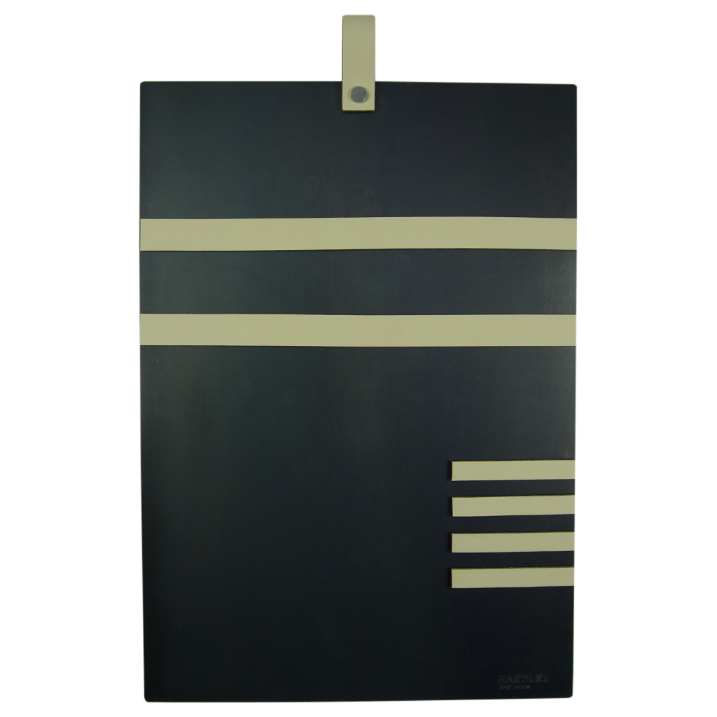 Magneetbord met magneetstrips Leer: Crème (inclusief 6 leren magneetstrips)