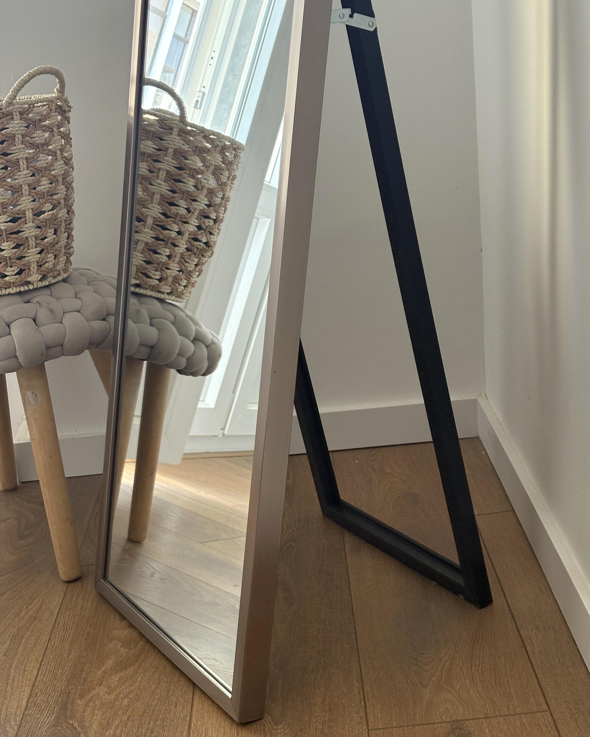 Staande spiegel TORCY 140 cm Zilver