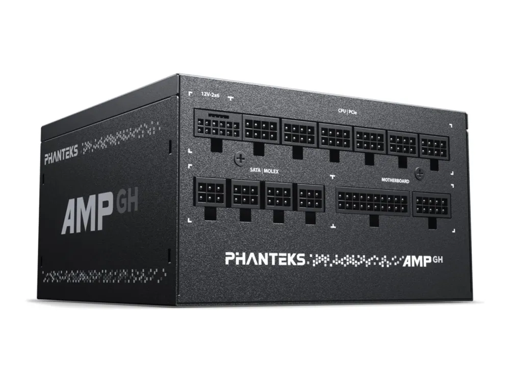 PHANTEKS AMP GH 1000W 80 PLUS Platinum-strømforsyning, PCIe 5.1, ATX 3.1 - 1000 Watt, sort