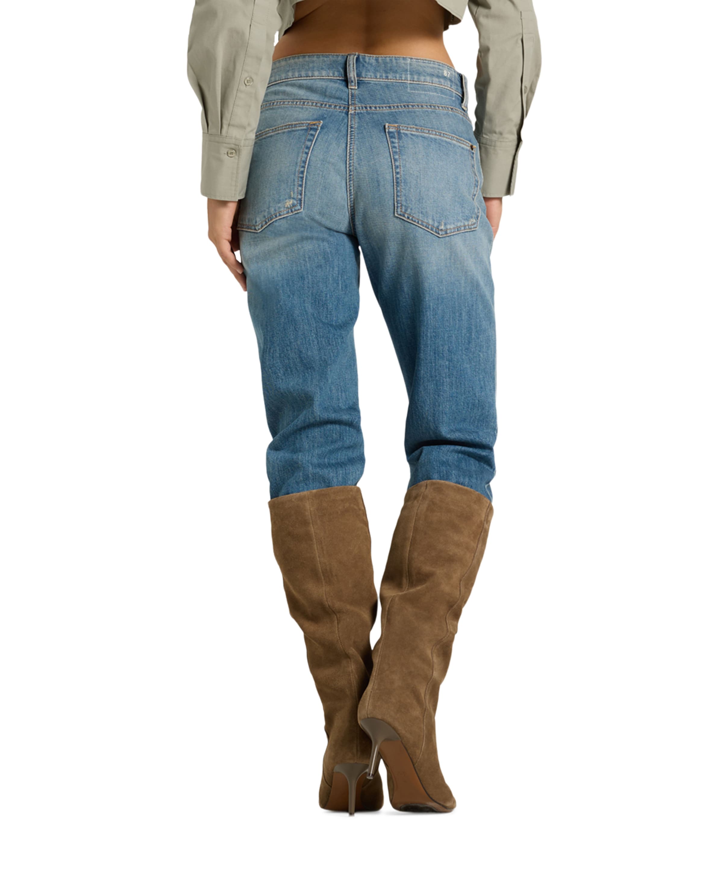 Cambio Gini long dames jeans blauw