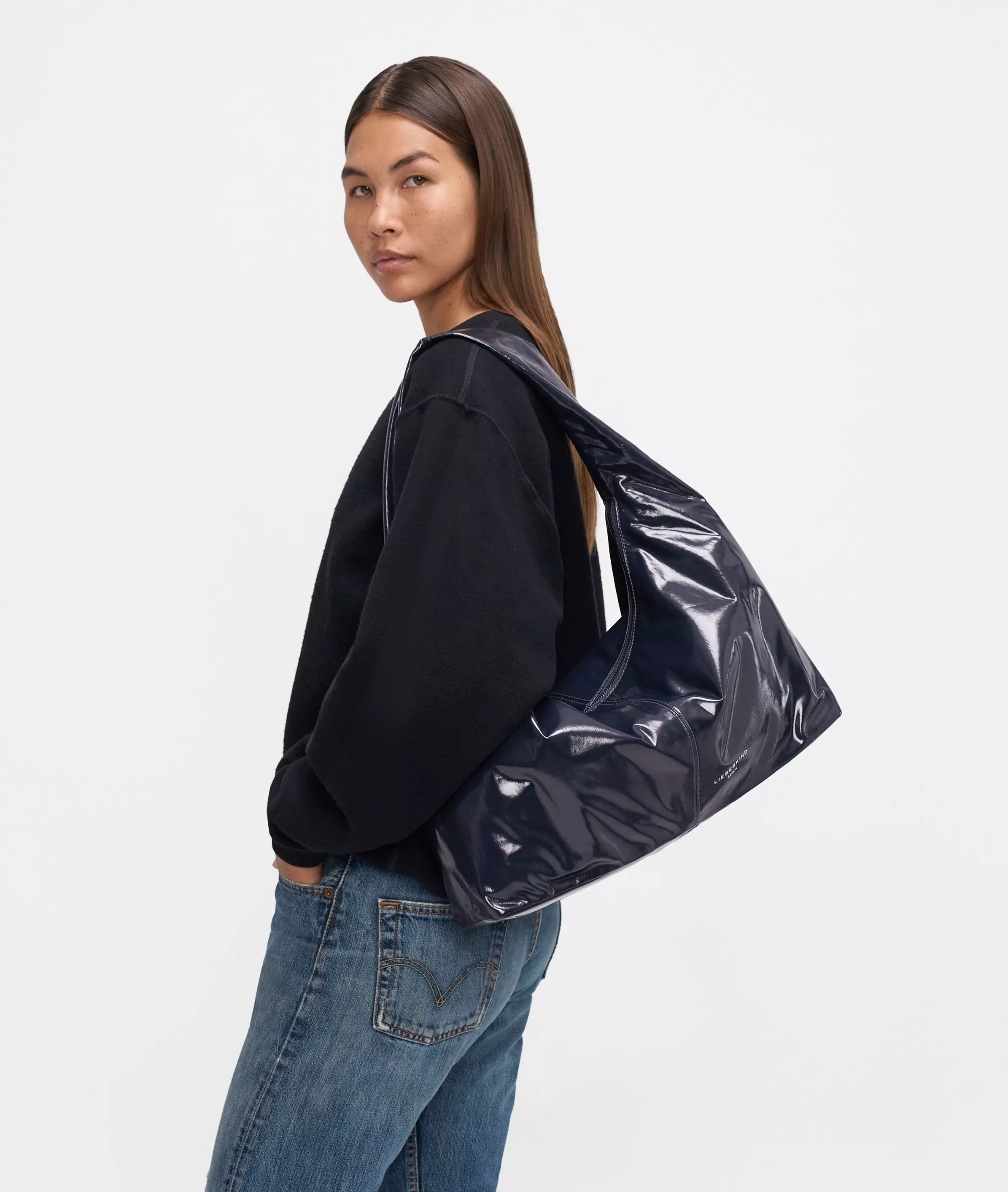 Bo Hobo L Large bag with patent finish