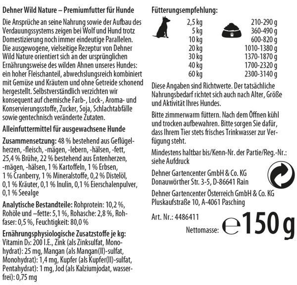 Dehner Wild Nature Nassfutter für Hunde