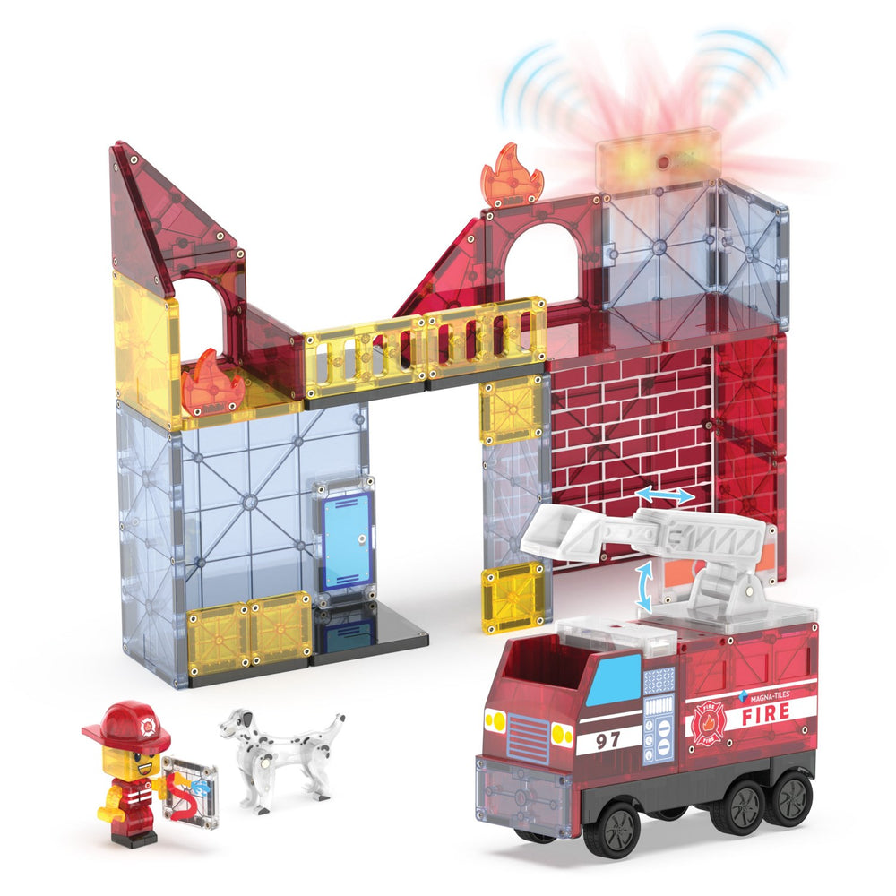 Køb Magna-Tiles® Fire Station 50 Pcs