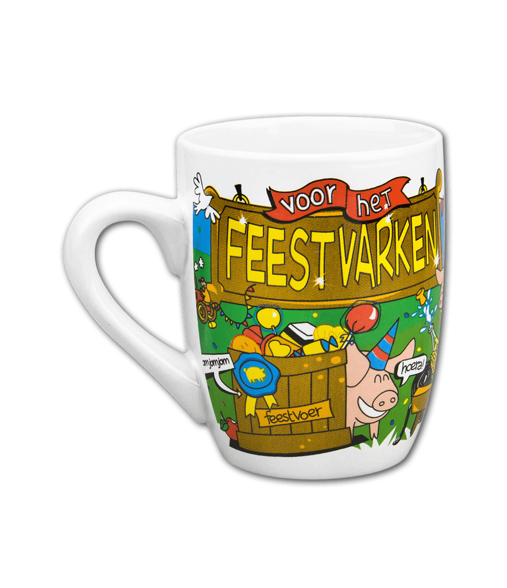 Mok Feestvarken 12cm