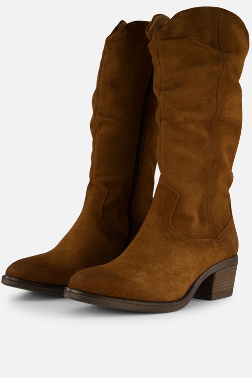 Aqa Hoge laarzen cognac Suede