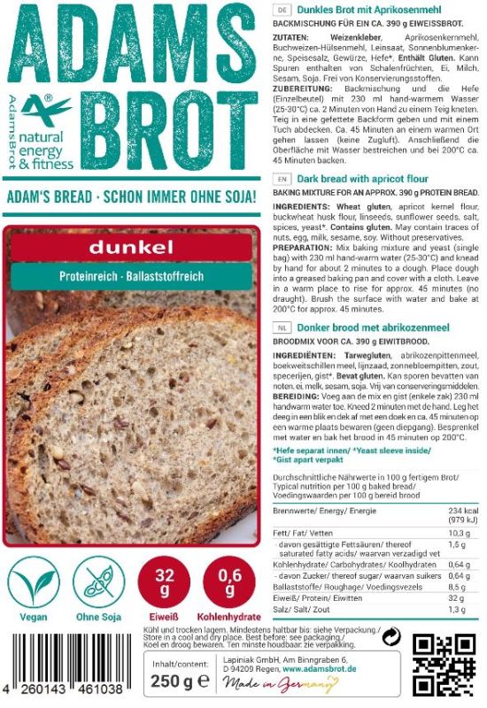adams Brot broodmix donker 250 gram