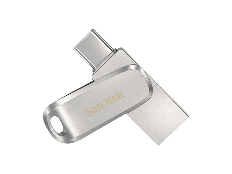 SanDisk USB-Stick Ultra Dual Luxe USB Type-C 256 GB USB-Stick mit 256 GB Speicherkapazität und 150 MB/s Lesegeschwindigkeit