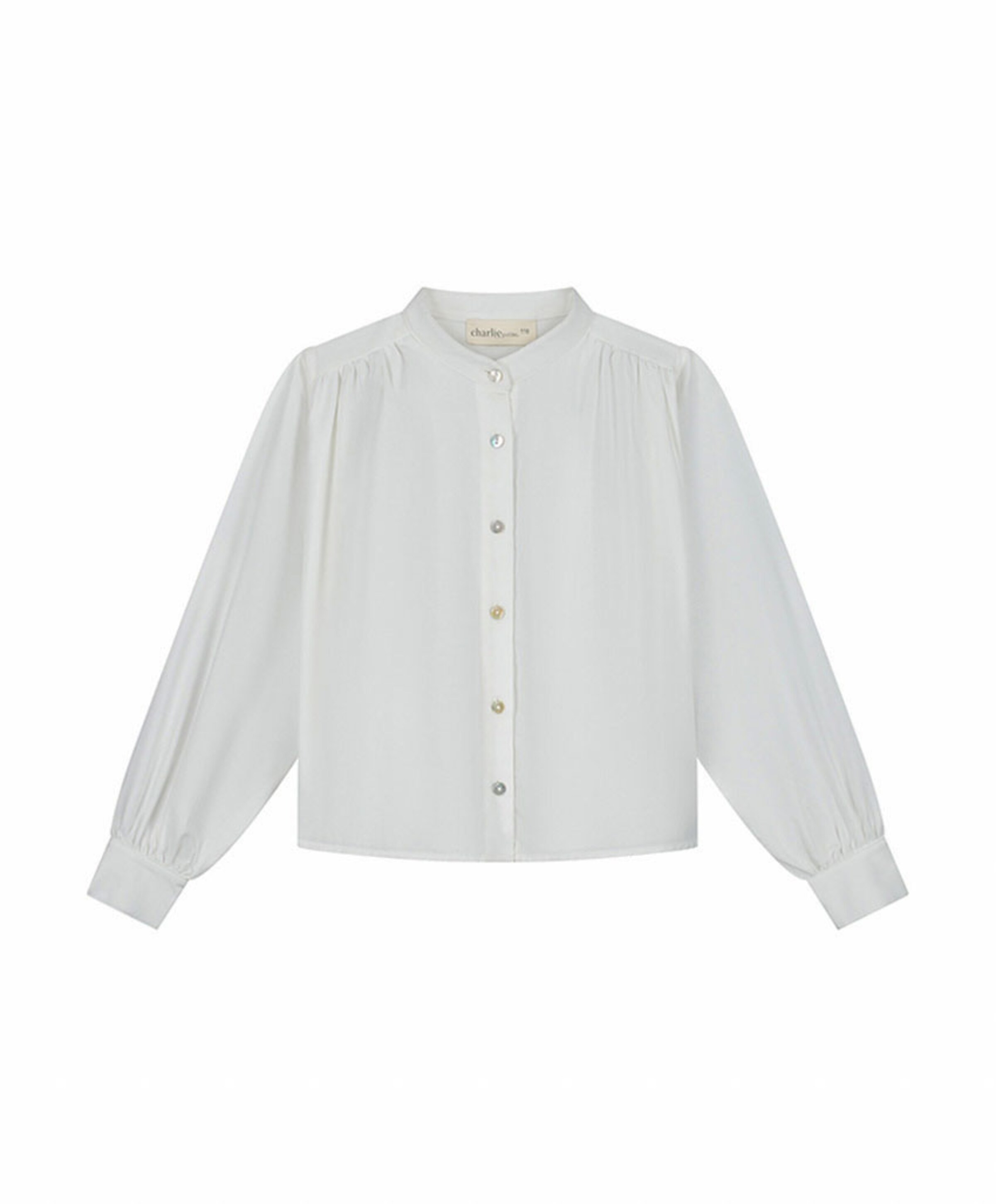Charlie Petite Meisjes blouse lange mouw wit
