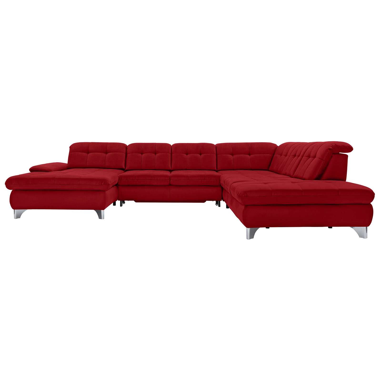 polsterpower Wohnlandschaft - Miro bordeaux - Basismodell - Recamiere links