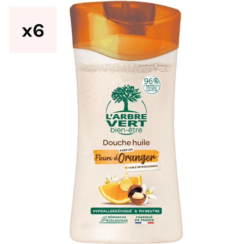 Huiles de douche - Fleurs d'oranger & macadamia - 6 x 250 ml