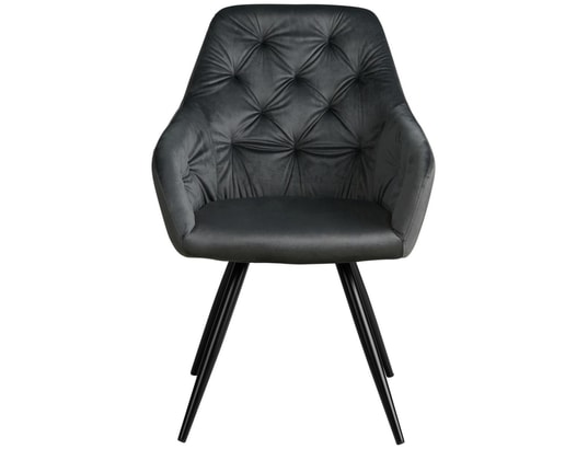 HOMESTYLE4U - Meuble de rangement enfant Chaise salle à manger velours gris design moderne