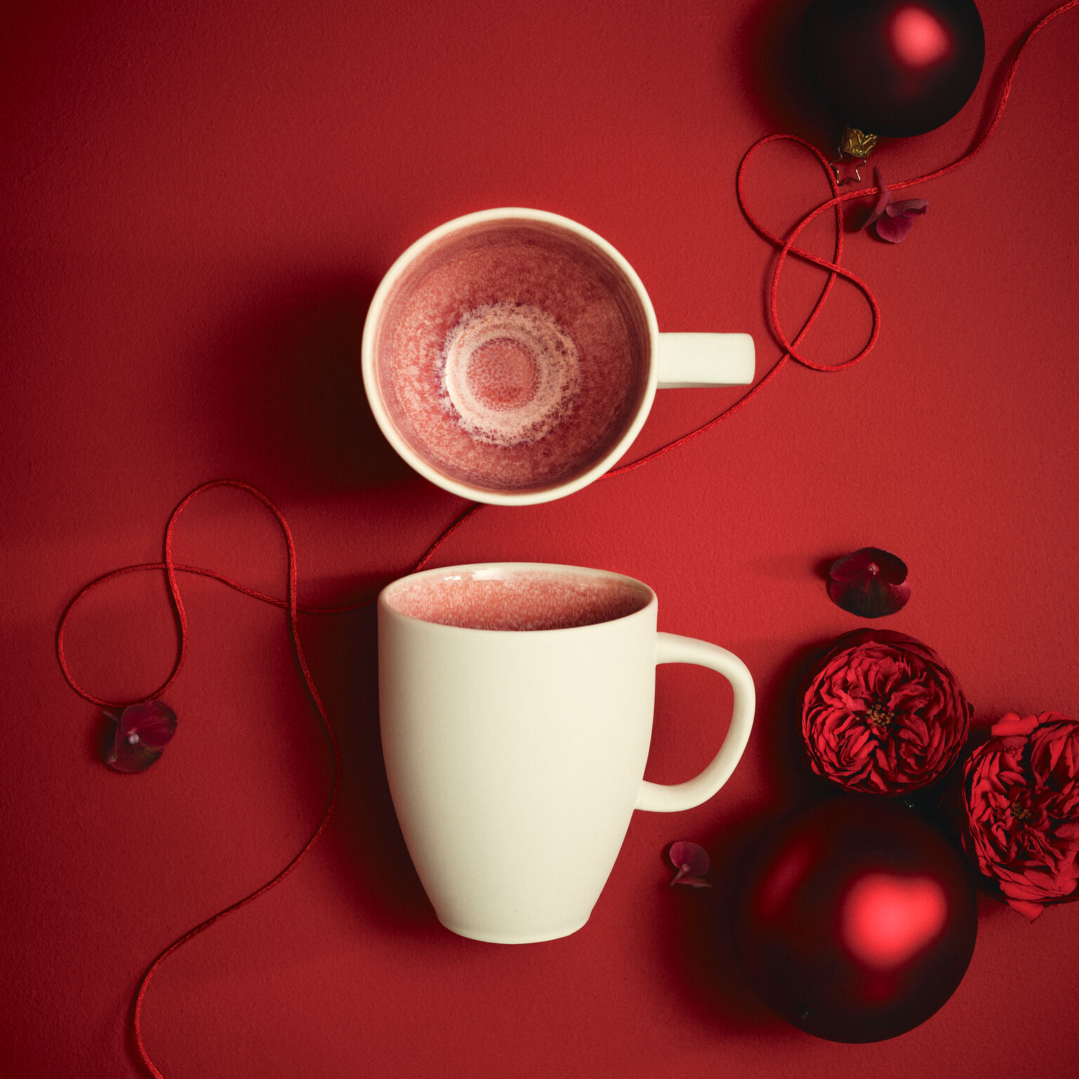Junto Rose Quartz Becher mit Henkel