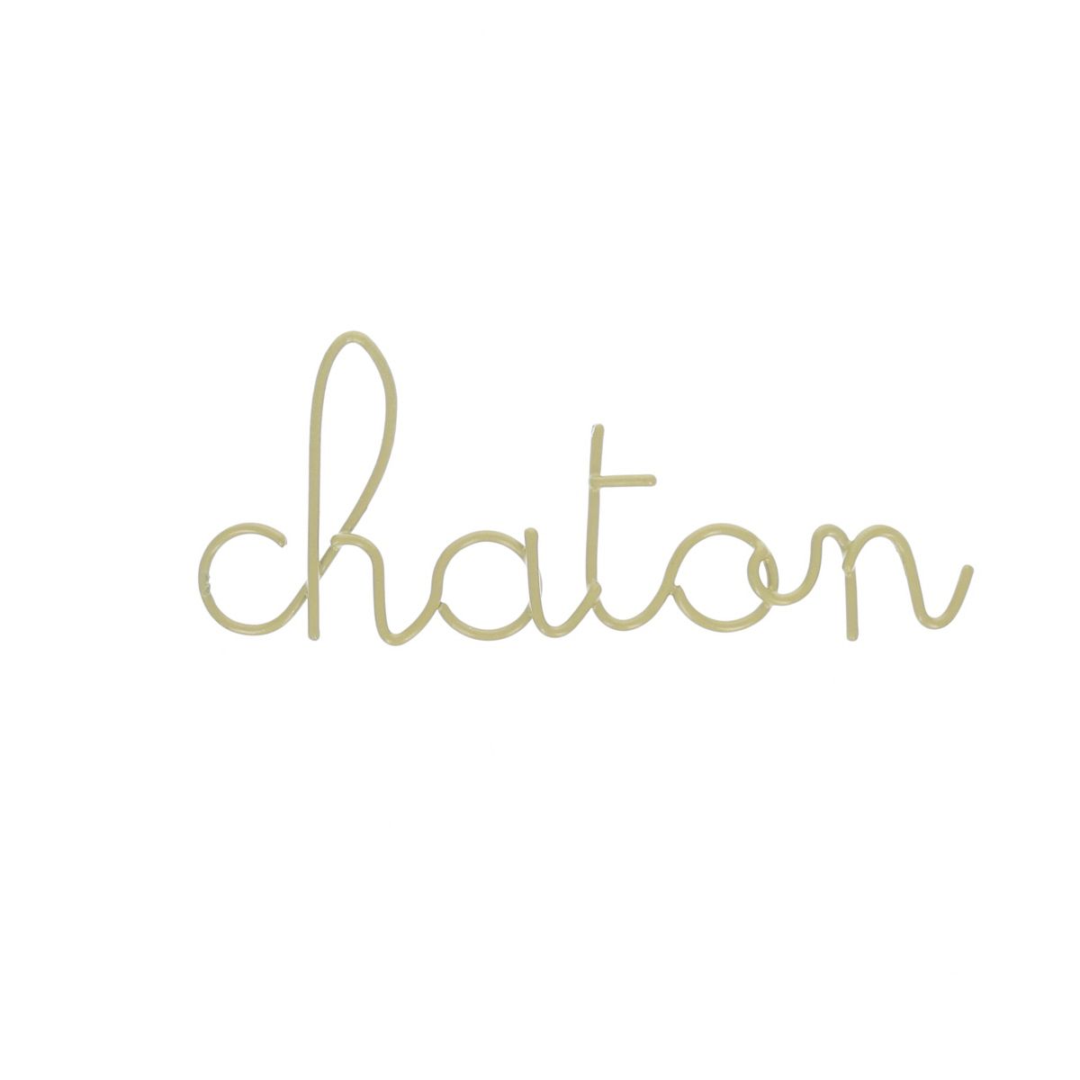 Petit mot métal chaton Atelier jasmin