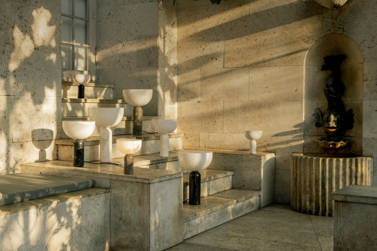 New Works Kizu tafellamp LED oplaadbaar Gris Du Marais