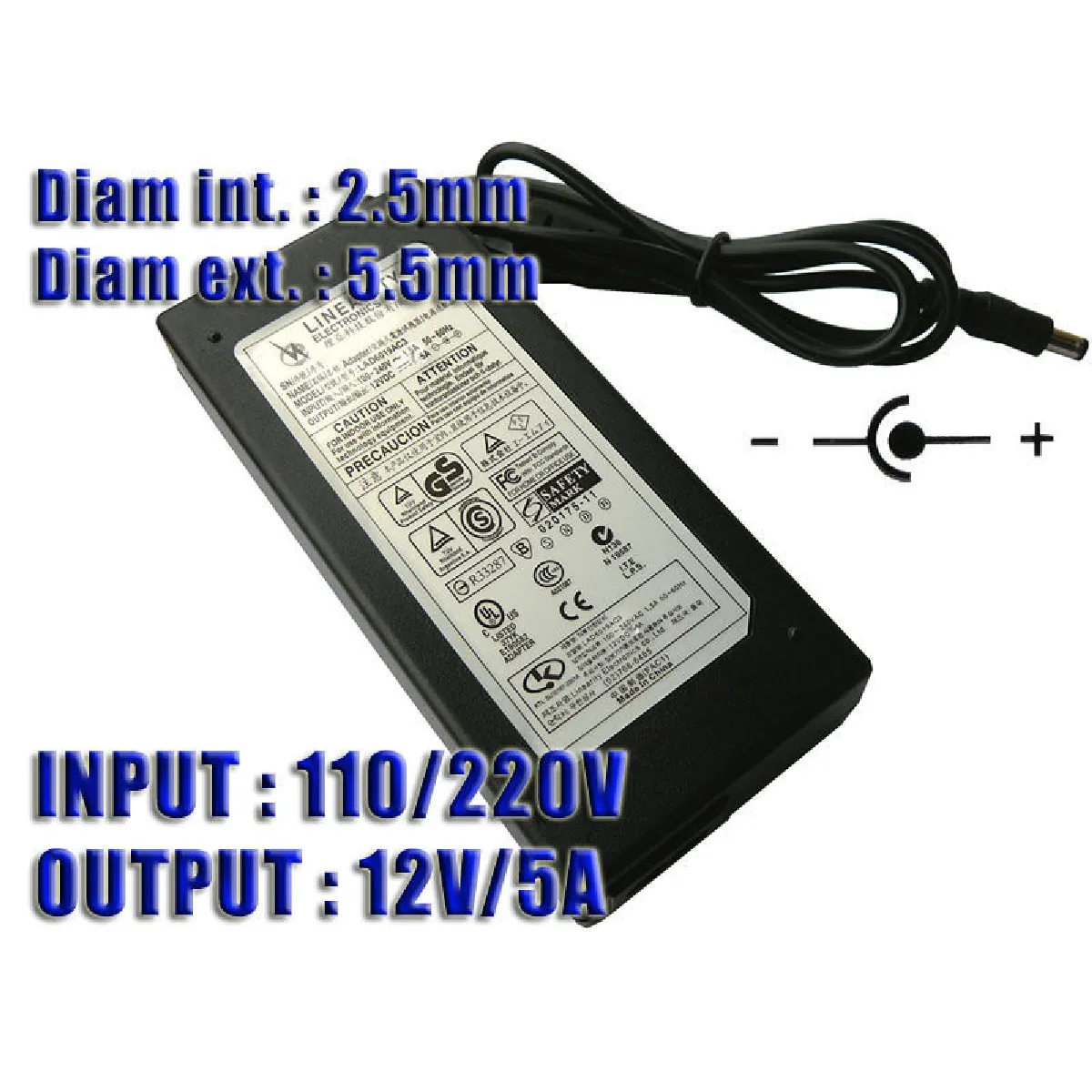 Kalea-Informatique Kalea Informatique 220V to 12V 5A