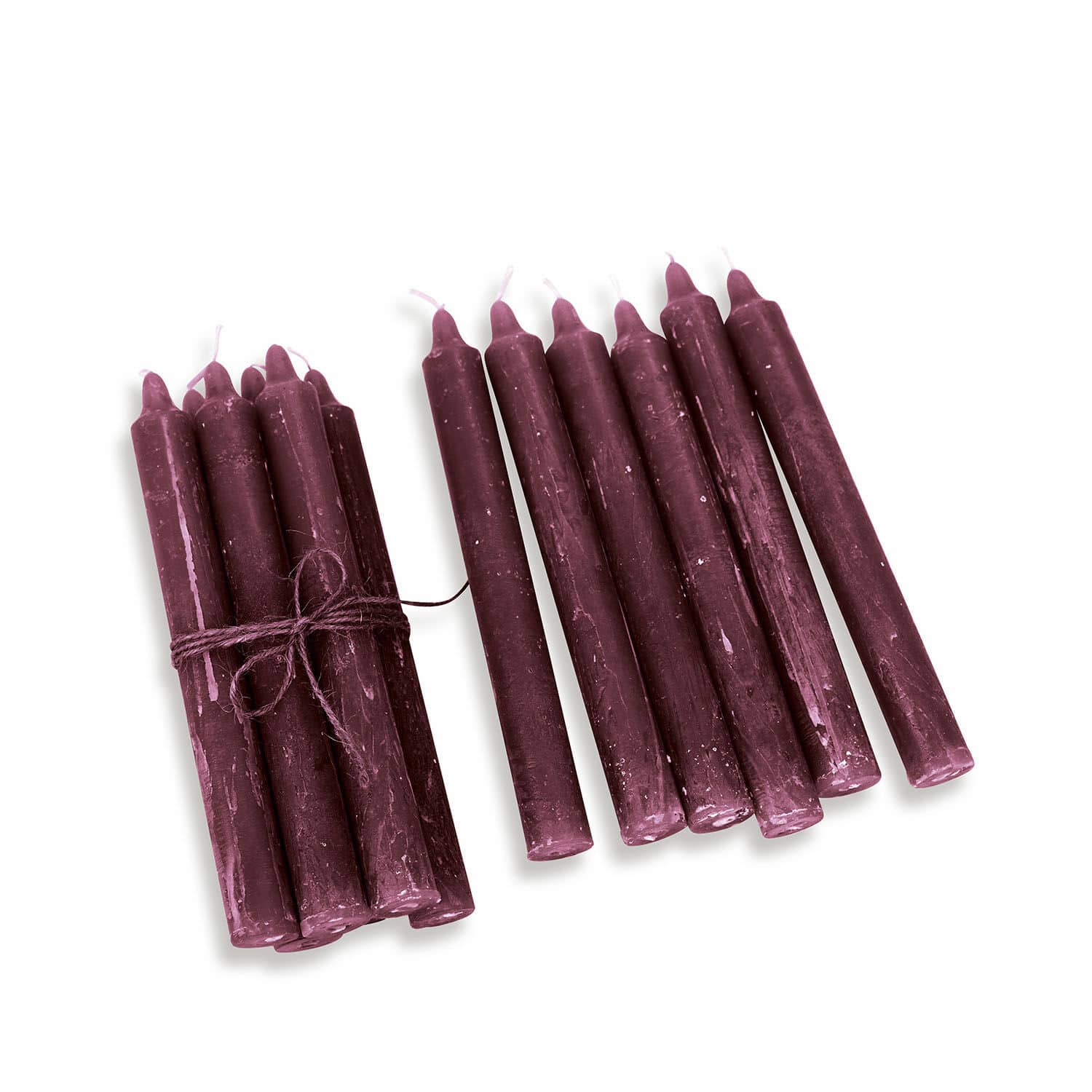 Kerze 12er Set Bauceau lila