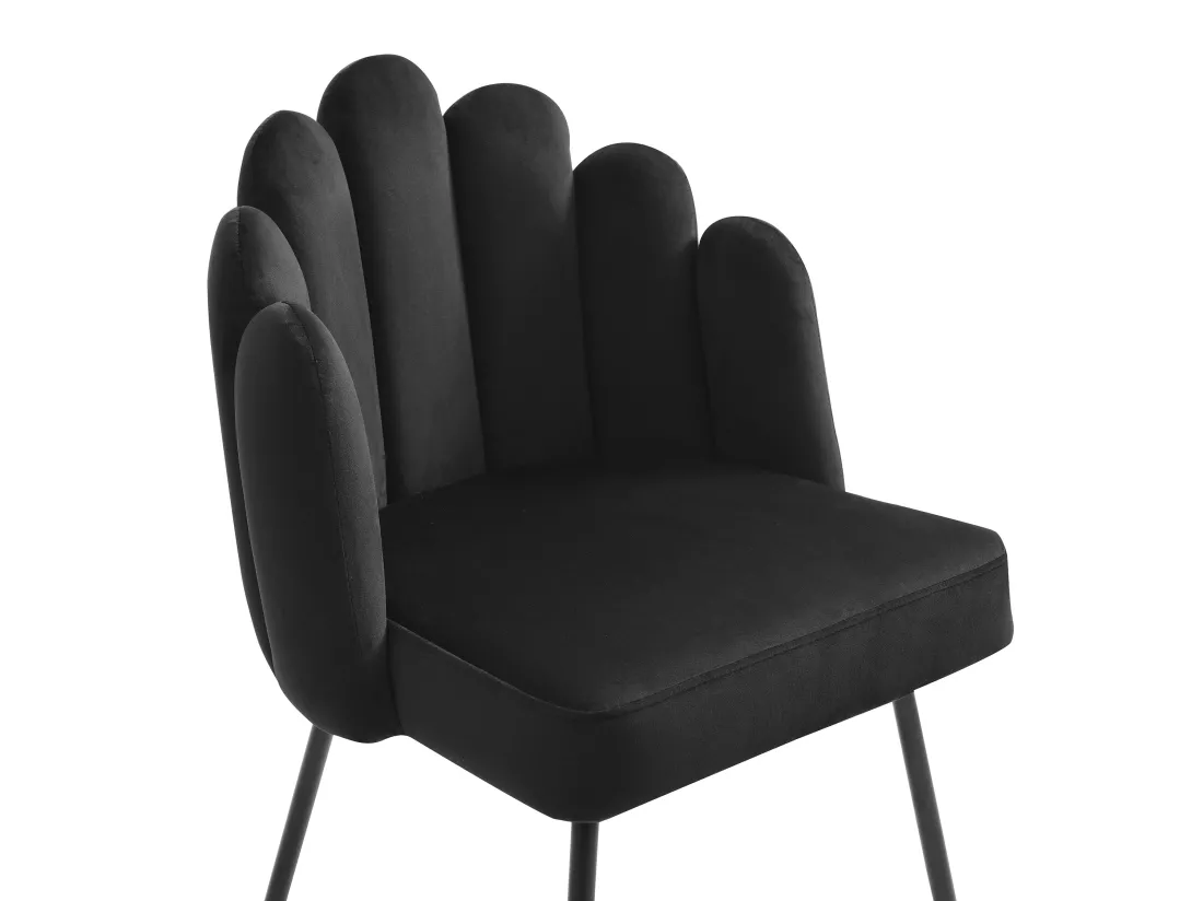 Lot de 2 chaises en velours et métal - Noir - ALTINAM de Pascal MORABITO