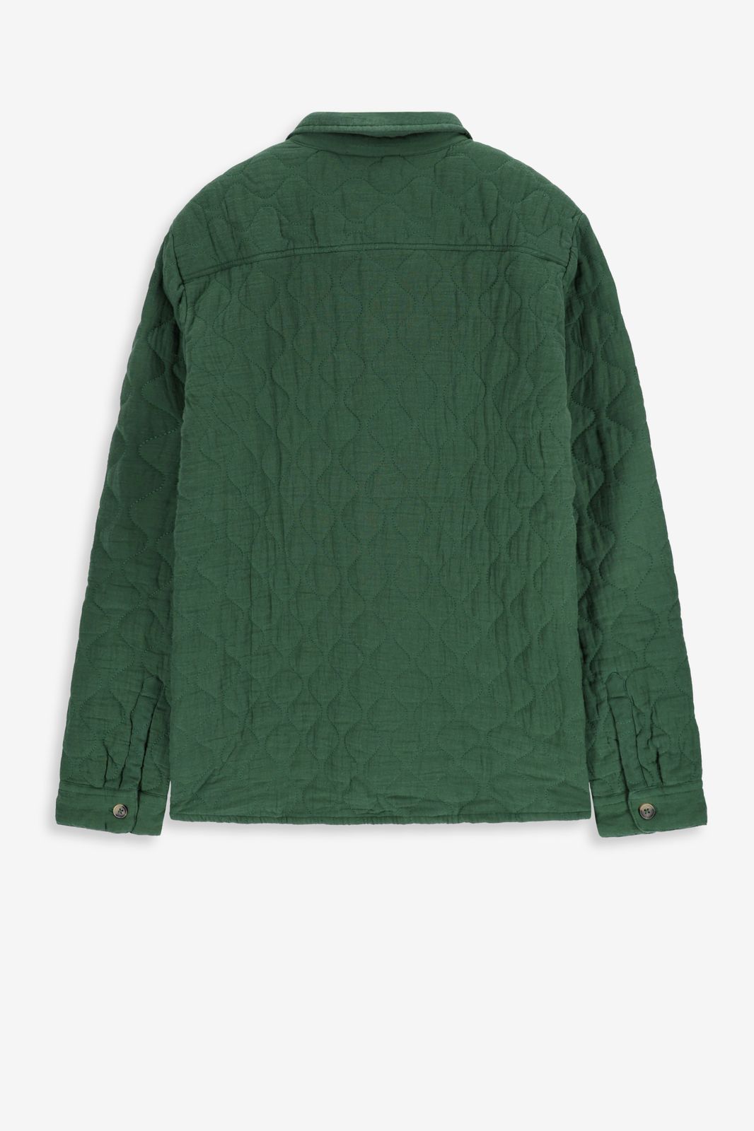 Donkergroen quilted overhemd