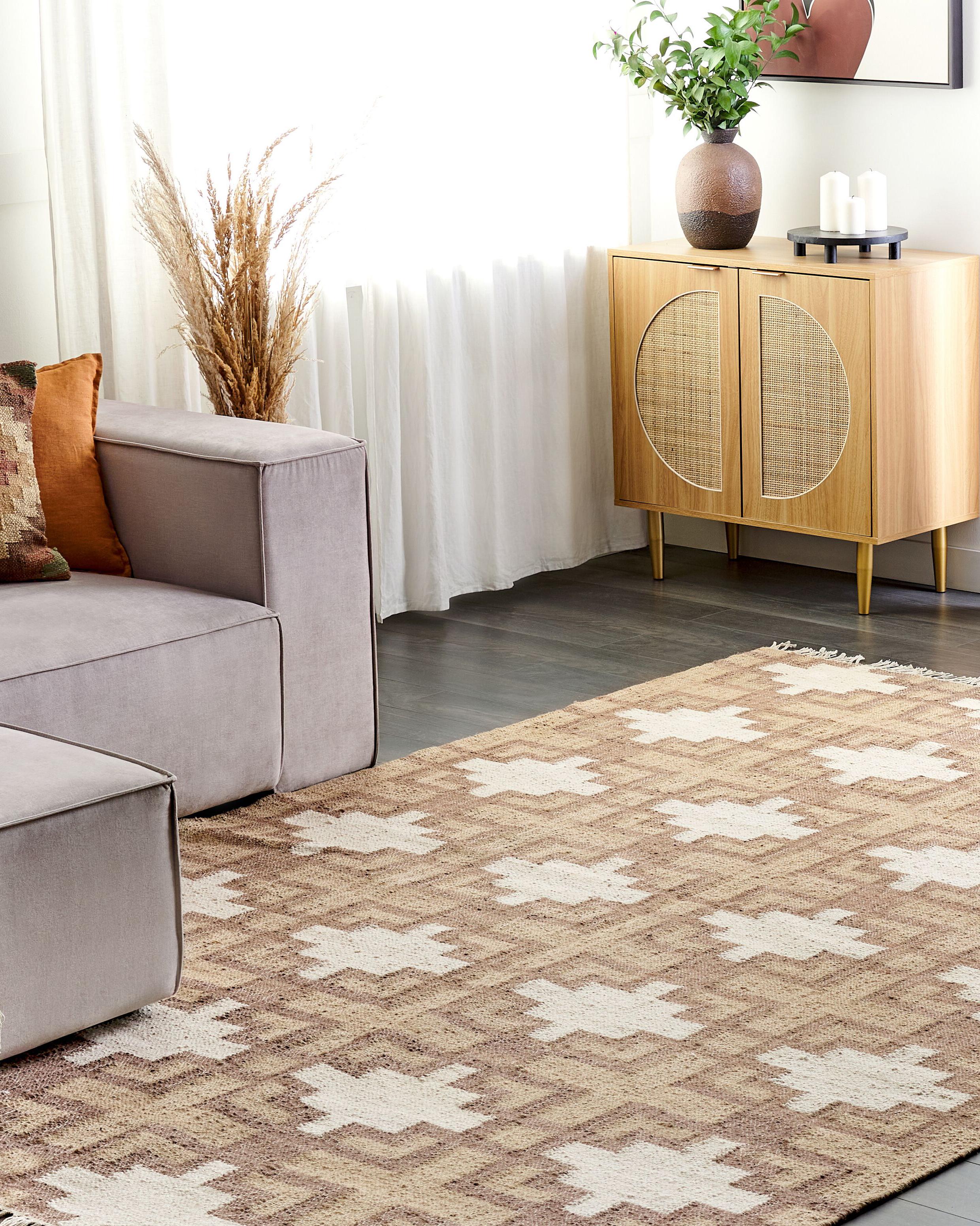 Vloerkleed KONURTAY Beige 200 x 300 cm Jute