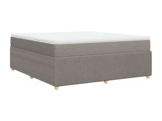 Sommier à lattes de lit avec matelas Taupe 180x200 cm Tissu