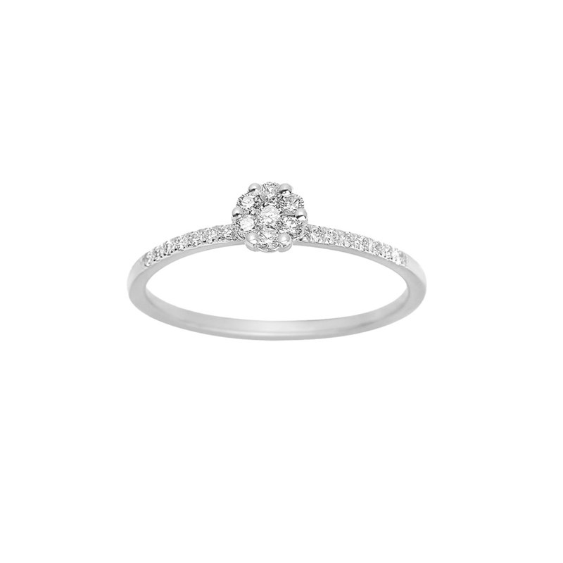 Bague Femme - Or 18 Carats - Diamant 0,2 Carats