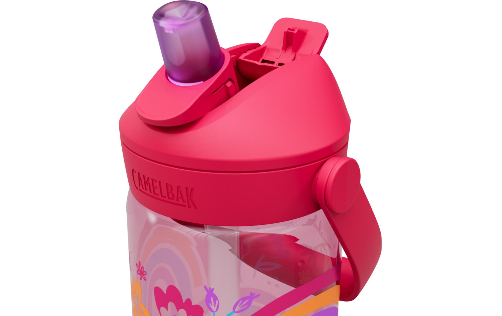 Trinkflasche Thrive Flip Straw Kids rainbow floral 400 mlFlasche aus Tritan für Kinder