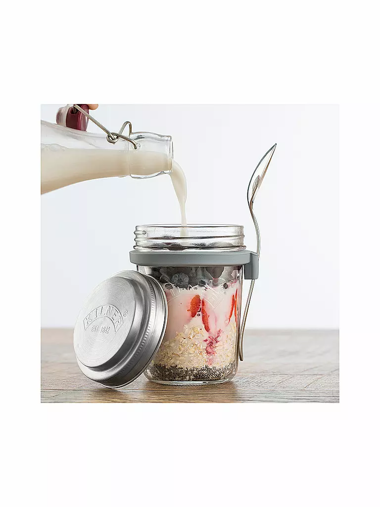 KILNER Breakfast to go jar 350ml transparent