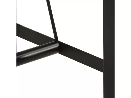 Table de bar 110x55x107 cm bois massif de récupération et fer