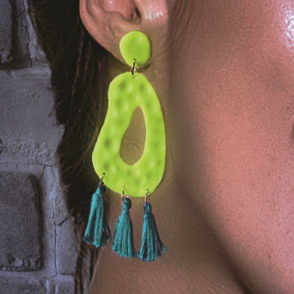 Kit pâte polymère fluo - faire ses boucles d'oreilles