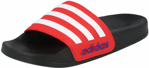Adidas Perfor ce Adilette Shower badslippers zwart wit rood Rubber 33