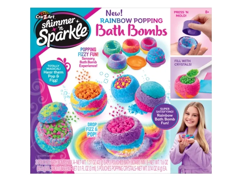 Shimmer N Sparkle Rainbow Popping Bath Bombs