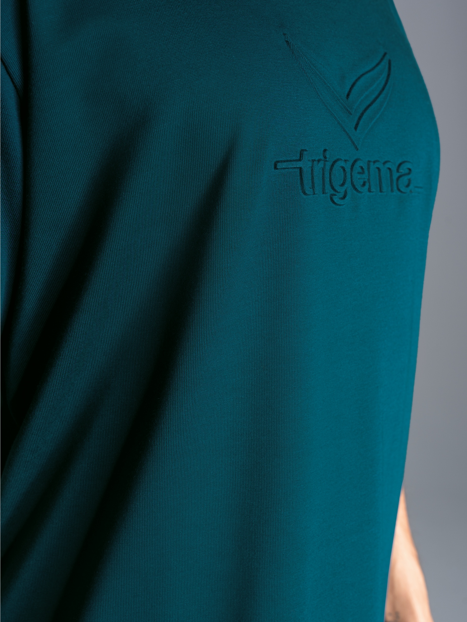 Heavy Oversized T-Shirt mit 3D-Motiv Saphir