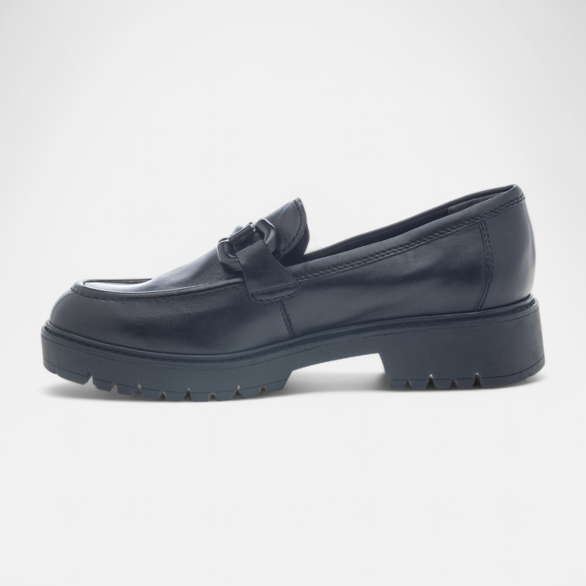 Mocassins Femme en cuir noir