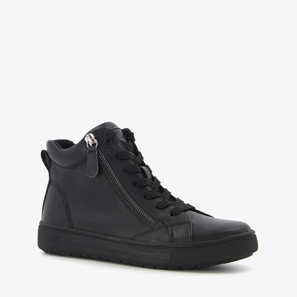 Softline hoge dames sneakers zwart