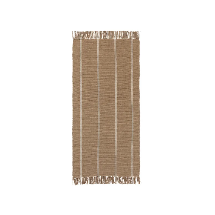 Broste Copenhagen - Yuki Teppich, 70 x 140 cm, weiss / natur