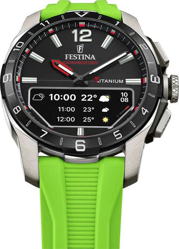 Festina - Polshorloge - Groen - Siliconen Band - Saffierglas