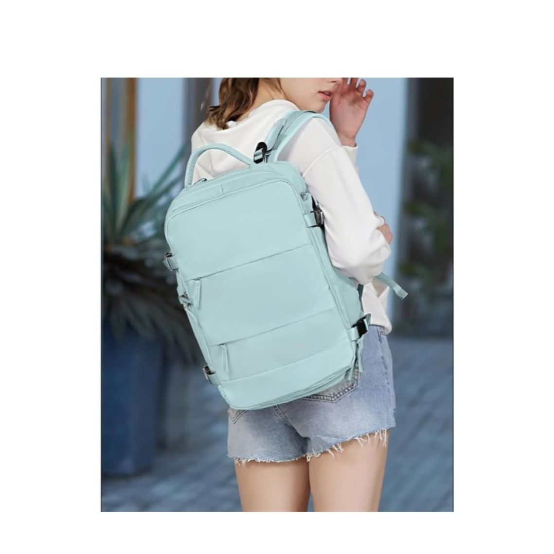 (42x31cm) 20L Reise Rucksack Handgepäck Tasche mit Schuh- / Nassfach / Laptop Fach bis 14