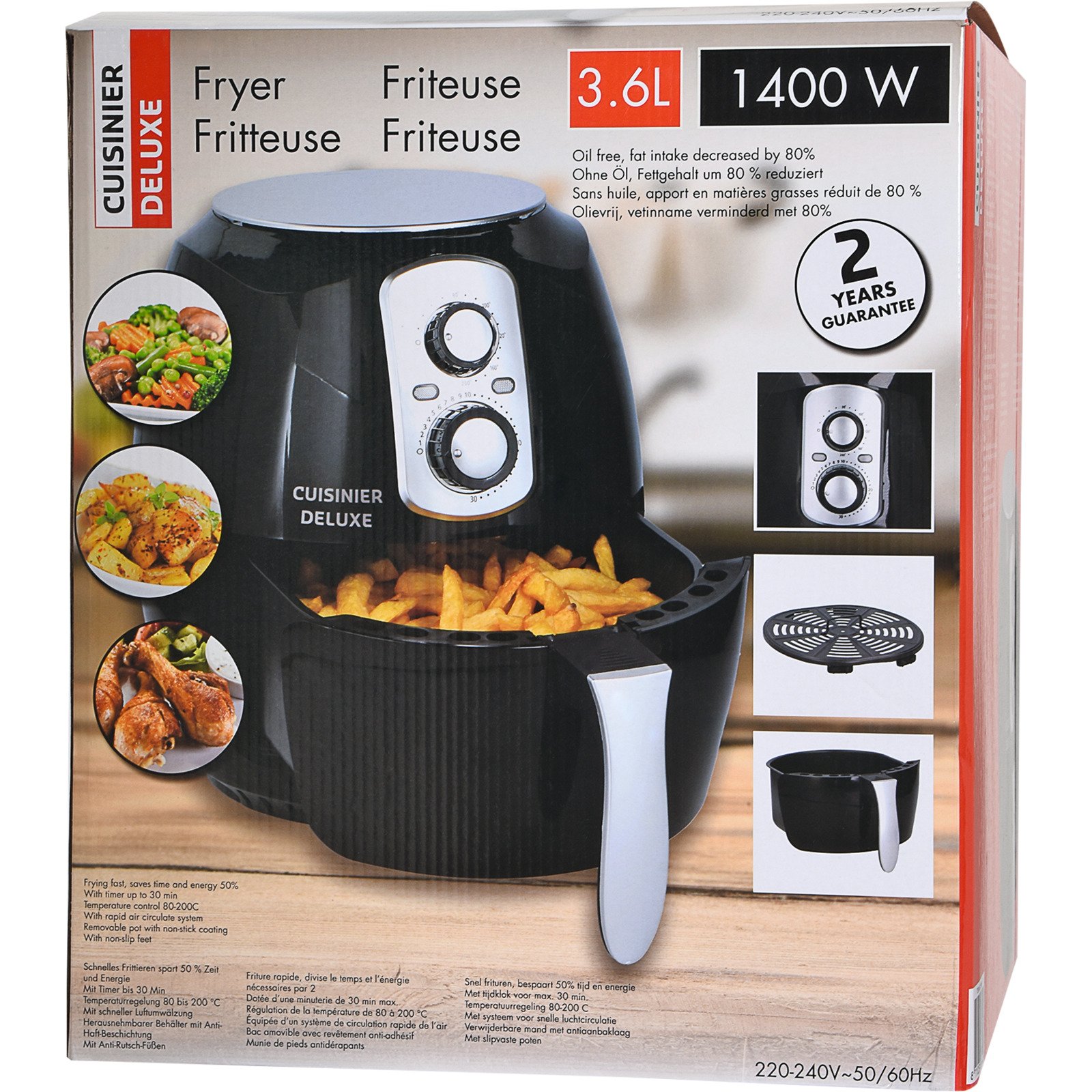 Fritteuse Air - Cuisinier Deluxe 3,6 Liter