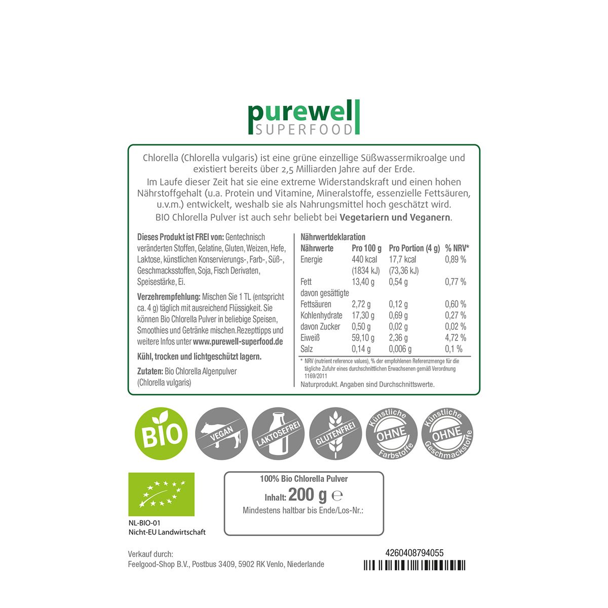 purewell Superfood Bio Chlorella