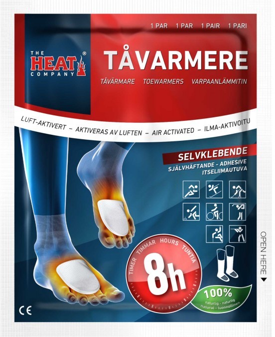 Tåvarmer 6  timer Blå