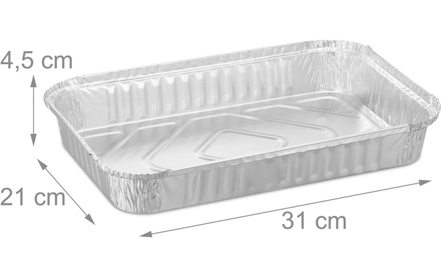 relaxdays Grillschale »50 Stück« Aluminium 50 Stk. tlg.