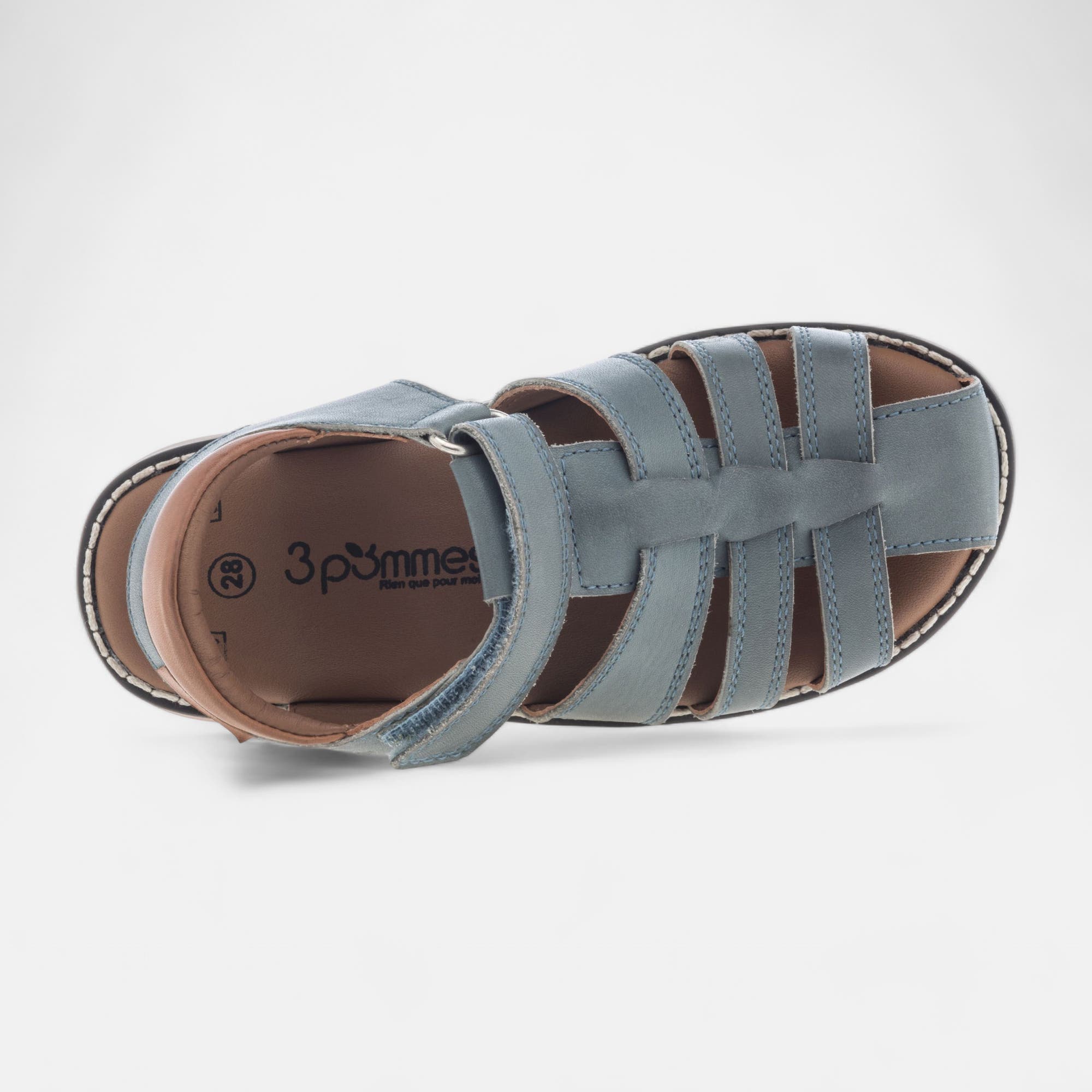 Sandales Garçon en cuir bleu