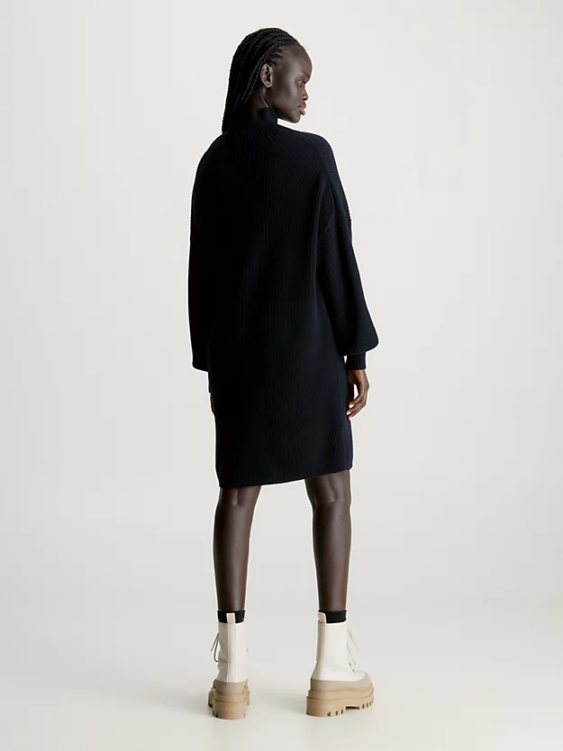 Vestido de malha de algodão com modelagem solta