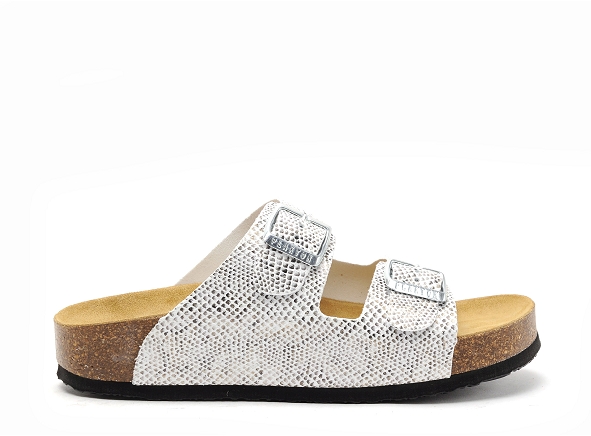 Plakton mules et sabots plats femme cp beta 340010 blanc