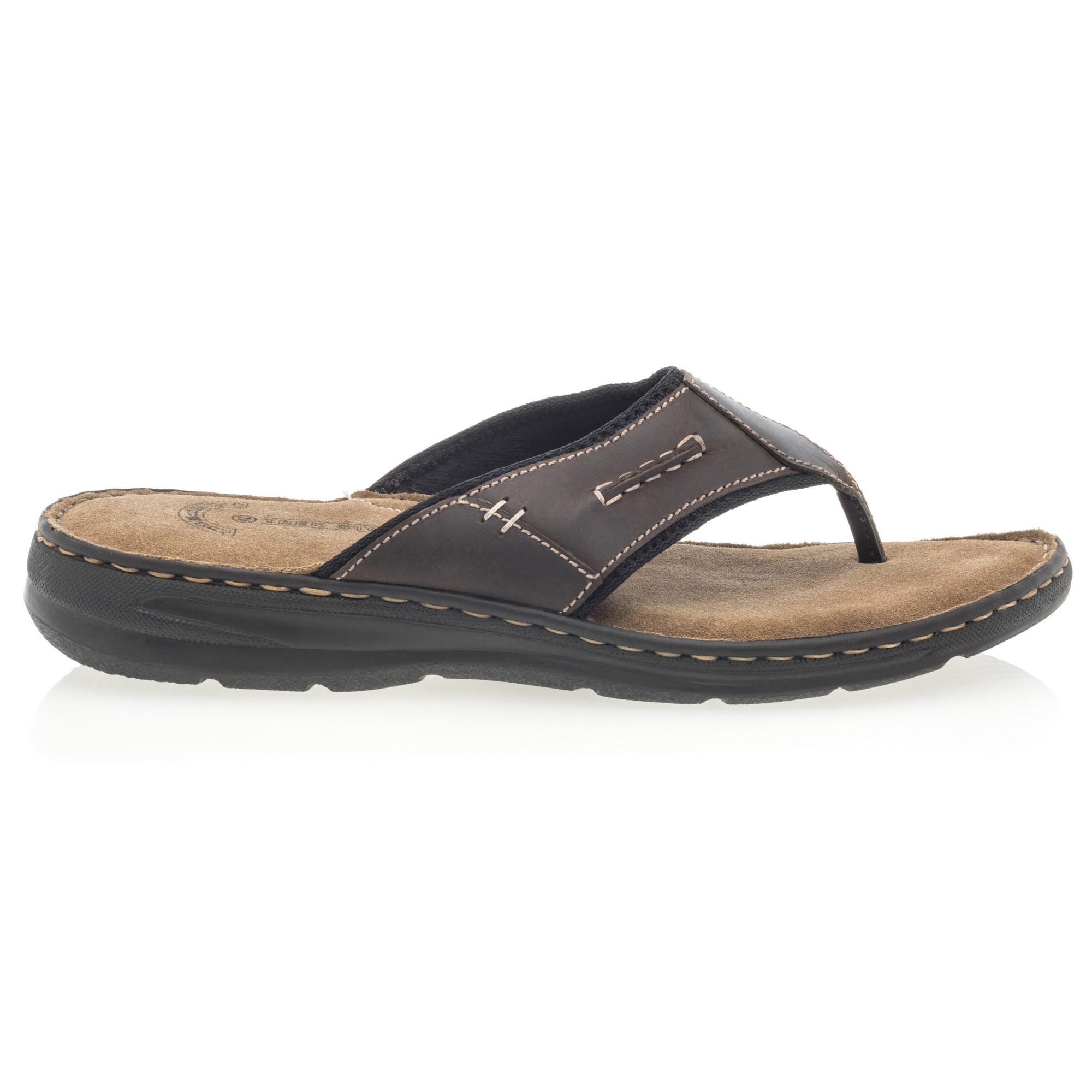 Entre-doigts Homme en cuir marron