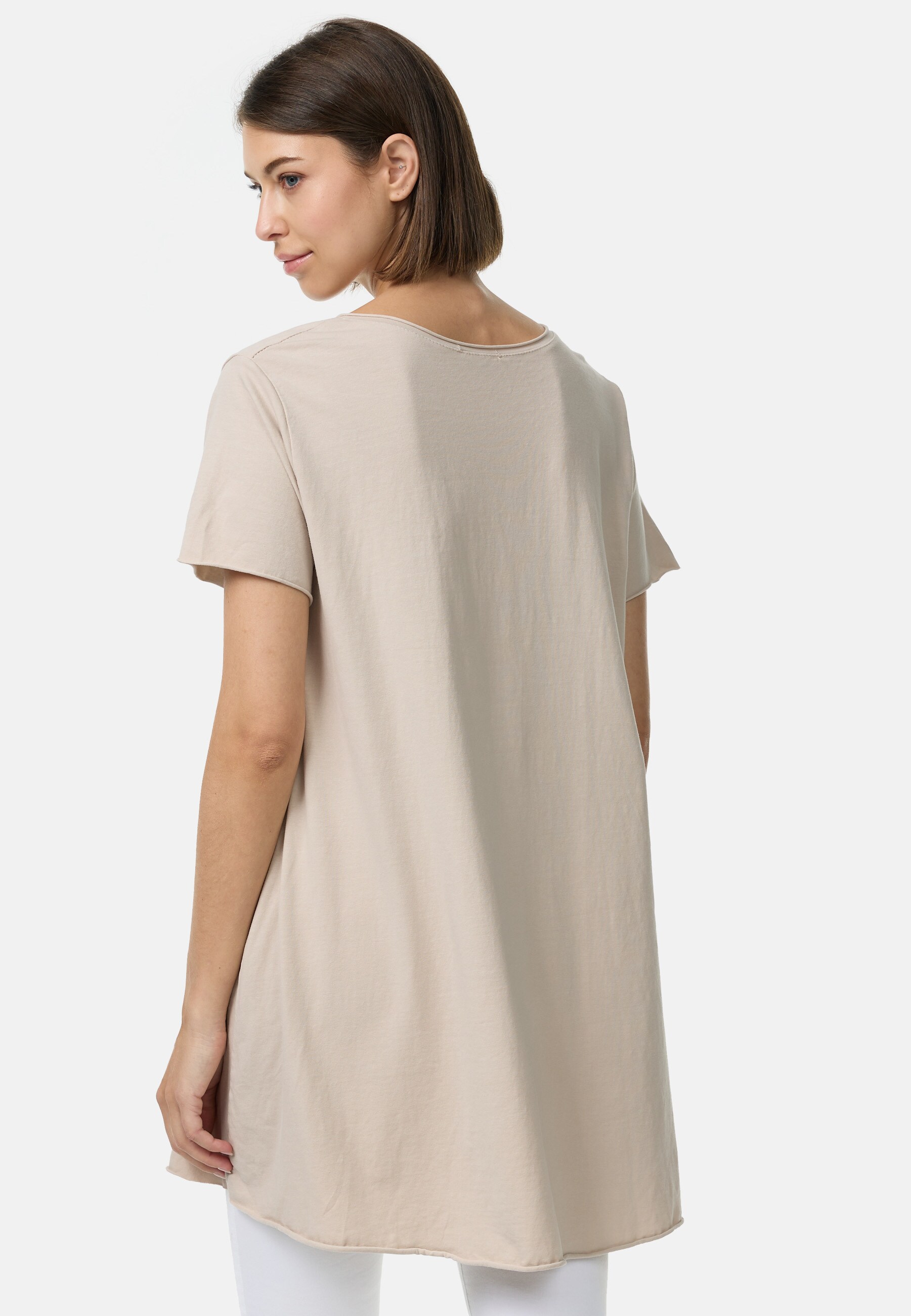 PM SELECTED Damen Klassisches Basic T-Shirt lang in Einheitsgröße PM59