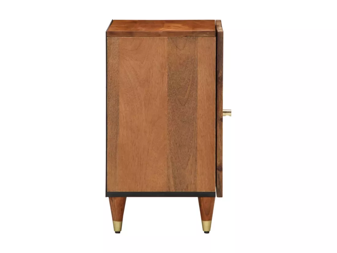 Armoire de salle de bain 38x33x58 cm bois massif de manguier