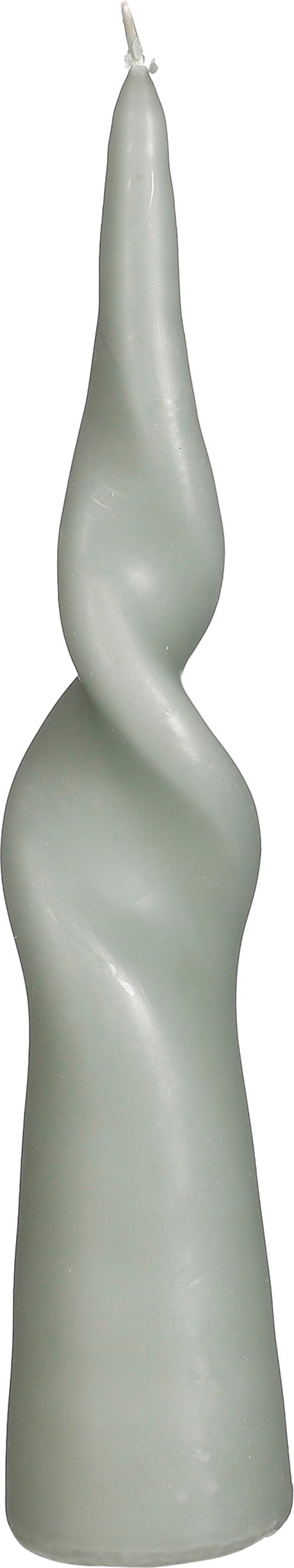 Mica Decorations kegelkaars Twist groen 25 uur D 5 H 25 cm