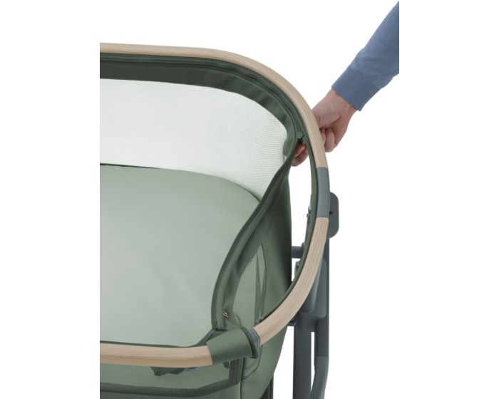 Iora Air Beistellbettchen 0 - 6 M   0 - 9 kg    Allround-Netzgewebe |    Erhöhter Komfort |    Schaukelmodus |    100 % recycelte Eco Care-Stoffe |