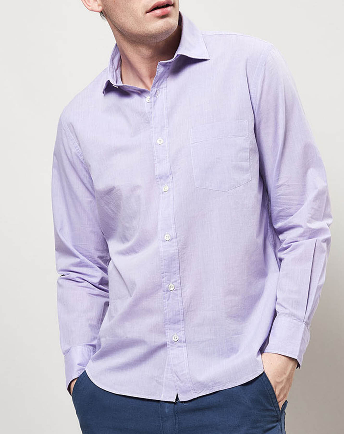 Hartford Chemise regular Paul mauve